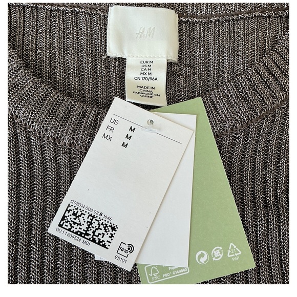 H&M Metallic Rib Knit Top - Picture 10 of 10